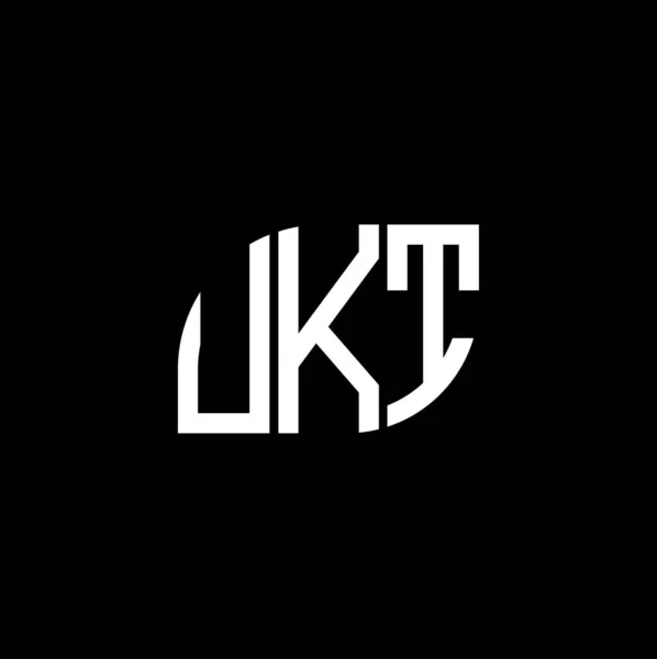 Ukt Logo Ontwerp Zwarte Achtergrond Ukt Creatieve Initialen Letter Logo — Stockvector