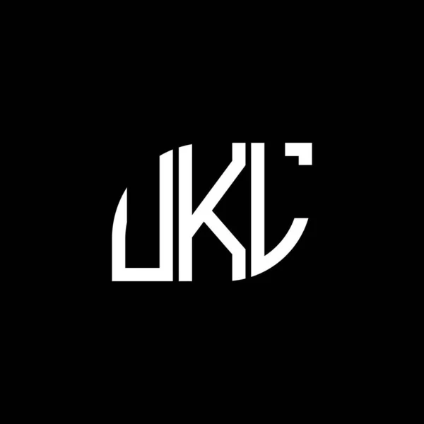 Ukl Logo Ontwerp Zwarte Achtergrond Ukl Creatieve Initialen Letter Logo — Stockvector