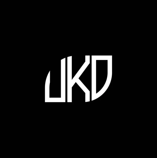Uko Letter Logo Design Black Background Uko Creative Initials Letter — Stock Vector