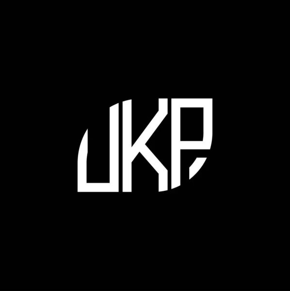 Ukp Logo Ontwerp Zwarte Achtergrond Ukp Creatieve Initialen Letter Logo — Stockvector