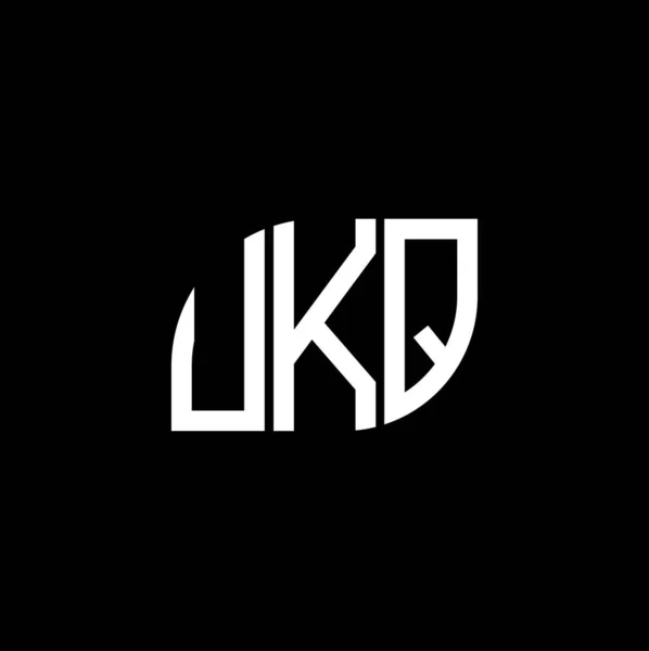 Ukq Logo Zwarte Achtergrond Ukq Creatieve Initialen Letter Logo Concept — Stockvector