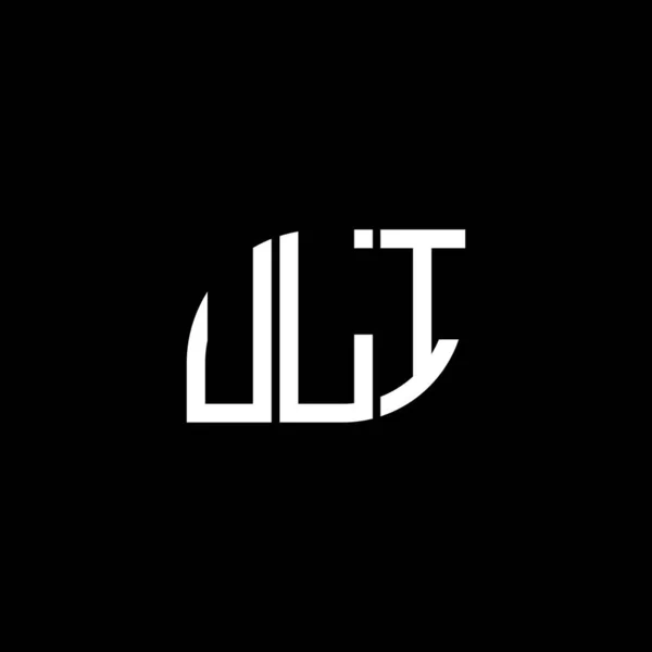 黒い背景にUli文字のロゴデザイン Uliクリエイティブイニシャルレターロゴコンセプト Uli手紙のデザイン — ストックベクタ