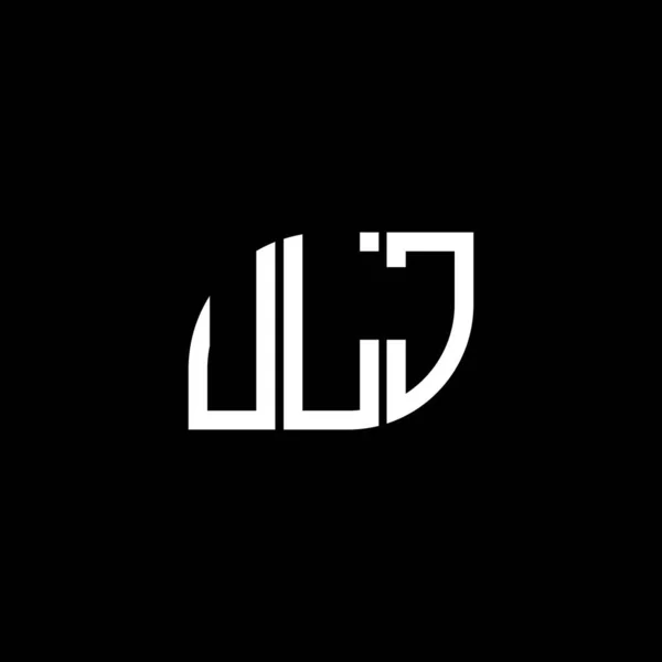 Ulj Lettre Logo Design Sur Fond Noir Ulj Initiales Créatives — Image vectorielle