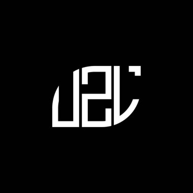 Siyah arkaplanda UZL harf logosu tasarımı. UZL yaratıcı harflerin baş harfleri logo kavramı. UZL harf tasarımı.