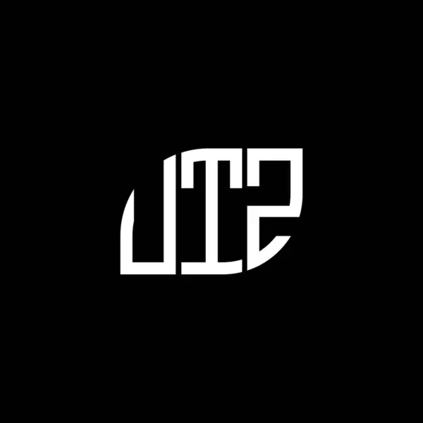 Utz Písmeno Logo Design Černém Pozadí Utz Kreativní Iniciály Koncept — Stockový vektor
