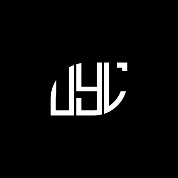 Σχεδιασμός Λογότυπου Γραμμάτων Uyl Μαύρο Φόντο Uyl Δημιουργικό Πρωτότυπο Γράμμα — Διανυσματικό Αρχείο