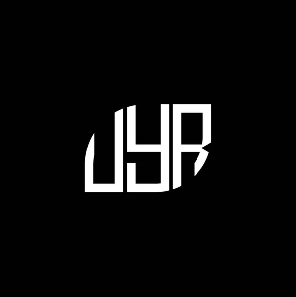 Σχεδιασμός Λογότυπου Γραμμάτων Uyr Μαύρο Φόντο Δημιουργικά Αρχικά Uyr Έννοια — Διανυσματικό Αρχείο