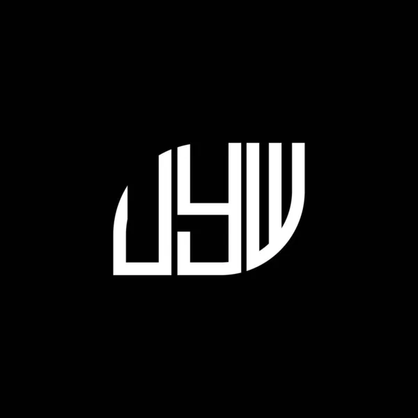 Σχεδιασμός Λογότυπου Γραμμάτων Uyw Μαύρο Φόντο Δημιουργικά Αρχικά Uyw Έννοια — Διανυσματικό Αρχείο