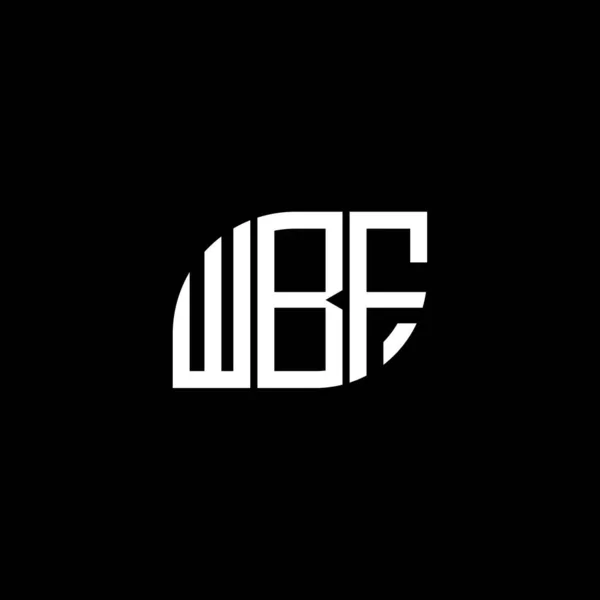 Wbf Letter Logo Design Black Background Wbf Creative Initials Letter — Stock Vector