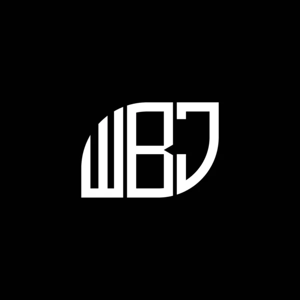 Σχεδιασμός Λογότυπου Γράμματος Wbj Μαύρο Φόντο Δημιουργικά Αρχικά Wbj Έννοια — Διανυσματικό Αρχείο