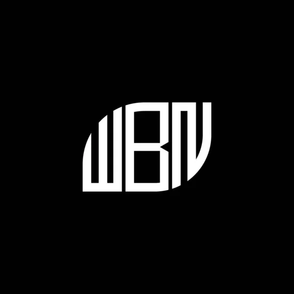 Wbn Letter Logo Design Black Background Wbn Creative Initials Letter — Stock Vector