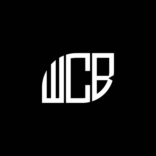 Wcb Design Logotipo Carta Fundo Preto Wcb Iniciais Criativas Conceito —  Vetores de Stock