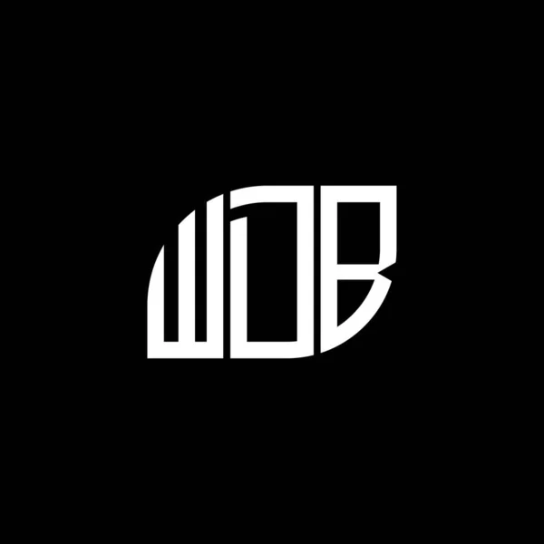 Σχεδιασμός Λογότυπου Επιστολής Wdb Μαύρο Φόντο Δημιουργικά Αρχικά Του Wdb — Διανυσματικό Αρχείο