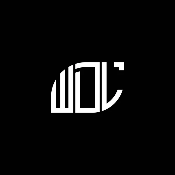 Projekt Logo Litery Wdl Czarnym Tle Wdl Twórcze Inicjały Koncepcja — Wektor stockowy