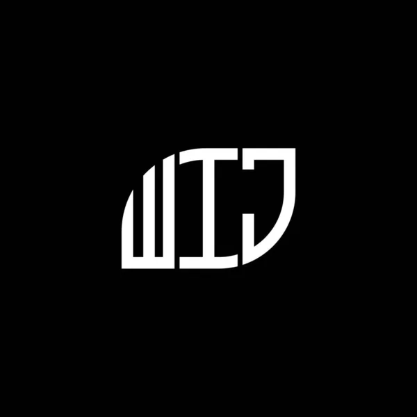 Wij Písmeno Logo Design Černém Pozadí Wij Kreativní Iniciály Koncept — Stockový vektor