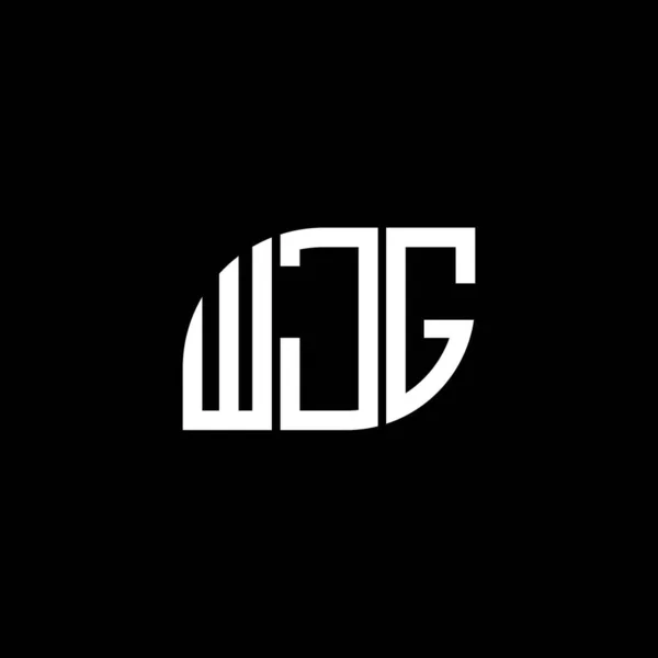 Σχεδιασμός Λογότυπου Γραμμάτων Wjg Μαύρο Φόντο Έννοια Λογοτύπου Δημιουργικά Αρχικά — Διανυσματικό Αρχείο