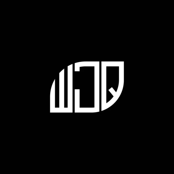 Σχεδιασμός Λογότυπου Γραμμάτων Wjq Μαύρο Φόντο Έννοια Λογοτύπου Δημιουργικά Αρχικά — Διανυσματικό Αρχείο