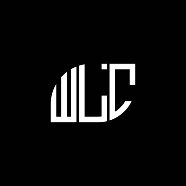 Wlc Дизайн Логотипу Букви Чорному Тлі Творчі Ініціали Wlc Символізують — стоковий вектор
