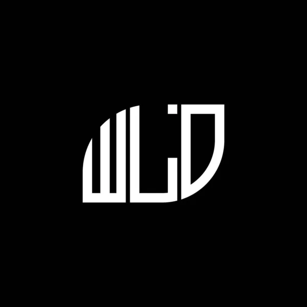 Wlo字母标识设计为黑色背景 Wlo创意的首字母首字母标识概念 Wlo字母设计 — 图库矢量图片