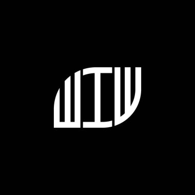 Siyah arka planda WIW harfli logo tasarımı. WIW yaratıcı harfler logosu konsepti. WIW harf tasarımı.