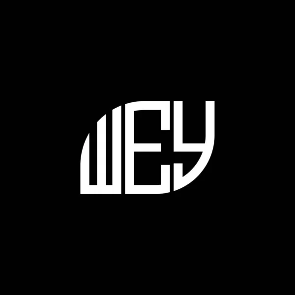 Projekt Logo Wey Litery Czarnym Tle Wey Twórcze Inicjały Koncepcja — Wektor stockowy