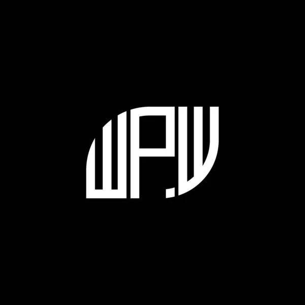 Wpw Letter Logo Design Auf Schwarzem Hintergrund Wpw Kreative Initialen — Stockvektor