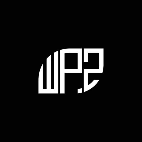 Σχεδιασμός Λογότυπου Γραμμάτων Wpz Μαύρο Φόντο Δημιουργικά Αρχικά Wpz Έννοια — Διανυσματικό Αρχείο