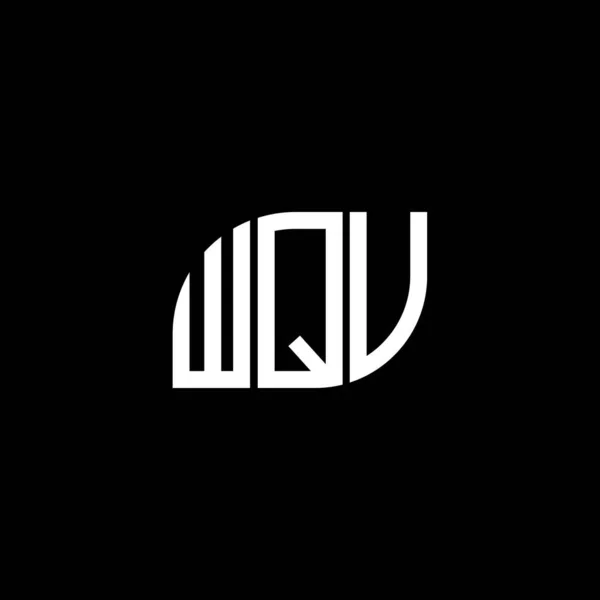 Σχεδιασμός Λογότυπου Γραμμάτων Wqv Μαύρο Φόντο Δημιουργικά Αρχικά Wqv Έννοια — Διανυσματικό Αρχείο