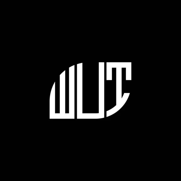 Дизайн Логотипу Літери Wut Чорному Тлі Творчі Ініціали Концепції Логотипу — стоковий вектор