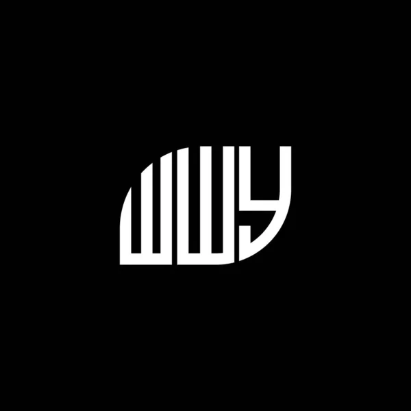 Дизайн Логотипу Літери Wwy Чорному Тлі Творчі Ініціали Wwy Концепція — стоковий вектор