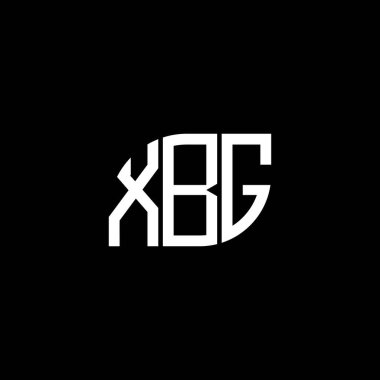 Siyah arkaplanda XBG harf logosu tasarımı. XBG yaratıcı harf logosu konsepti. XBG harf tasarımı.