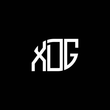 Siyah arkaplanda XDG harf logosu tasarımı. XDG yaratıcı harflerin baş harfleri logo kavramı. XDG harf tasarımı.