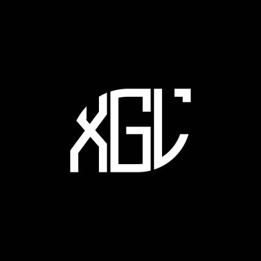 Siyah arkaplanda XGL harf logosu tasarımı. XGL yaratıcı harf logosu konsepti. XGL harf tasarımı.