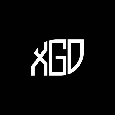 Siyah arka planda XGO harfi logo tasarımı. XGO yaratıcı harf logosu konsepti. XGO harf tasarımı.