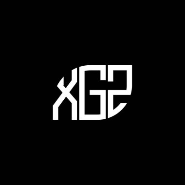 Siyah arkaplanda XGZ harf logosu tasarımı. XGZ yaratıcı harf logosu konsepti. XGZ harf tasarımı.
