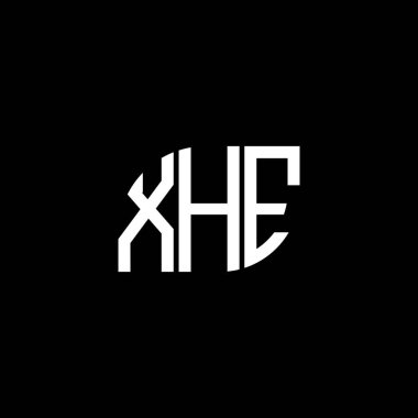 Siyah arka planda XHE harf logosu tasarımı. XHE yaratıcı harf logosu konsepti. XHE harf dizaynı. XHE harf logosu dizaynı siyah arkaplan üzerinde. XHE yaratıcı harf logosu konsepti. XHE harf dizaynı. XHE harf logosu dizaynı siyah sırt grou üzerine