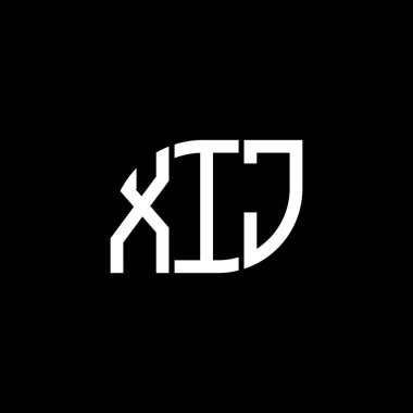 Siyah arka planda XIJ harf logosu tasarımı. XIJ yaratıcı harflerin baş harfleri logo kavramı. XIJ harf dizaynı. XIJ harf logosu dizaynı siyah arkaplan üzerine. XIJ yaratıcı harflerin baş harfleri logo kavramı. XIJ harf dizaynı. XIJ harf logosu tasarımı.