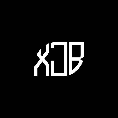 Siyah arkaplanda XJB harfi logo tasarımı. XJB yaratıcı harflerin baş harfleri logo kavramı. XJB harf tasarımı.