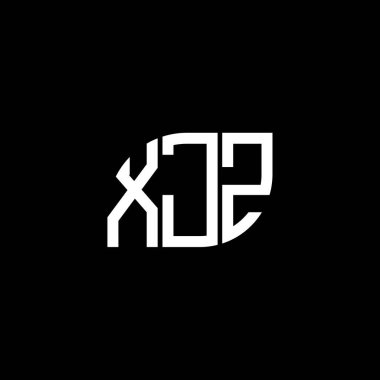 Siyah arkaplanda XJZ harf logosu tasarımı. XJZ yaratıcı harf logosu konsepti. XJZ harf tasarımı.