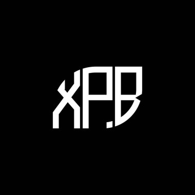 Siyah arkaplanda XPB harfi logo tasarımı. XPB yaratıcı harf logosu konsepti. XPB harf tasarımı.
