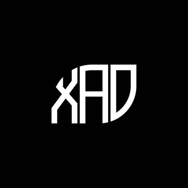 Xao Letter Logo Design Black Background Xao Creative Initials Letter — Stock Vector