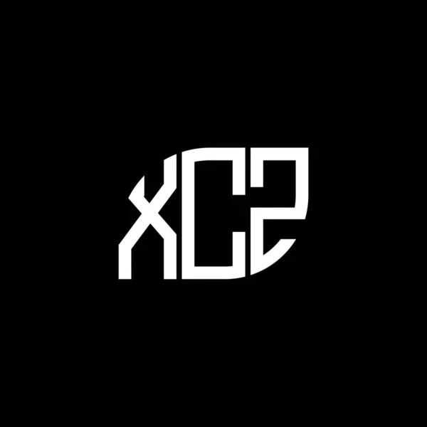 Xcz Bokstav Logotyp Design Svart Bakgrund Xcz Kreativa Initialer Brev — Stock vektor