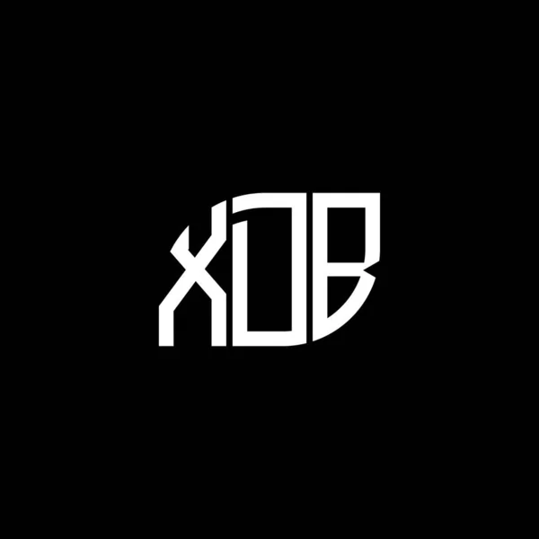 Σχεδιασμός Λογότυπου Γραμμάτων Xdb Μαύρο Φόντο Δημιουργικά Αρχικά Της Xdb — Διανυσματικό Αρχείο