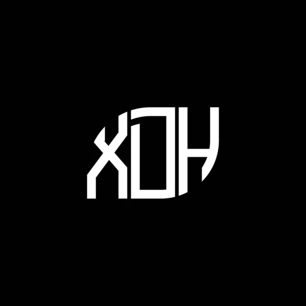 Xdh Letter Logo Design Black Background Xdh Creative Initials Letter — Stock Vector