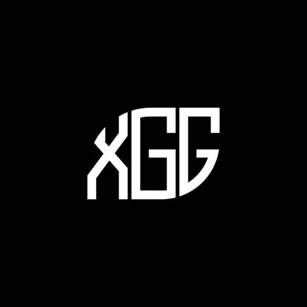 Дизайн Логотипа Xgg Черном Фоне Концепция Логотипа Xgg Creative Initials — стоковый вектор