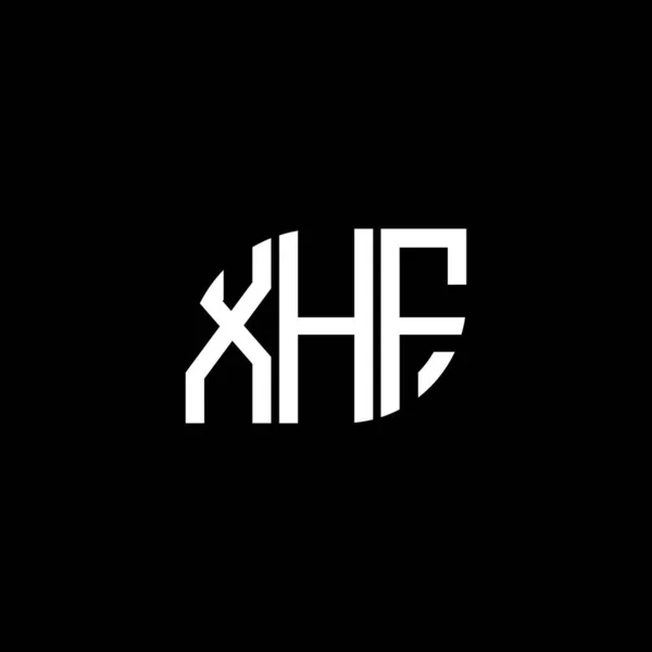 Diseño Del Logotipo Letra Xhf Sobre Fondo Negro Xhf Iniciales — Archivo Imágenes Vectoriales