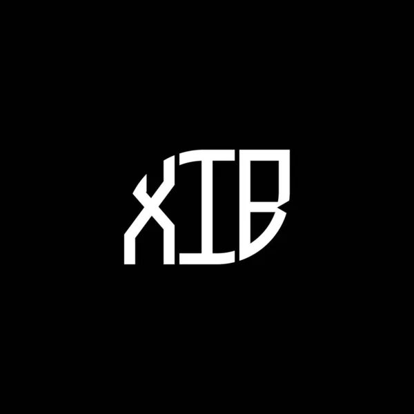 Xib Letter Logo Design Black Background Xib Creative Initials Letter — Stock Vector