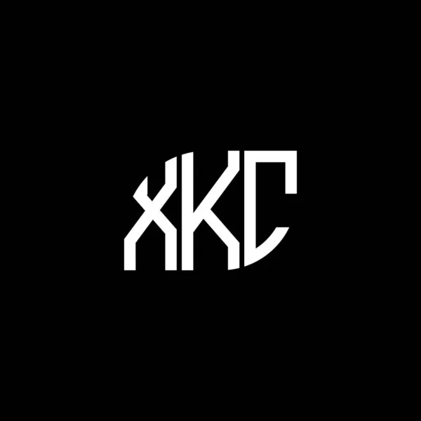 Diseño Del Logotipo Letra Xkc Sobre Fondo Negro Xkc Iniciales — Archivo Imágenes Vectoriales