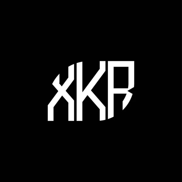 Дизайн Логотипа Xkr Чёрном Фоне Концепция Логотипа Буквенными Инициалами Xkr — стоковый вектор