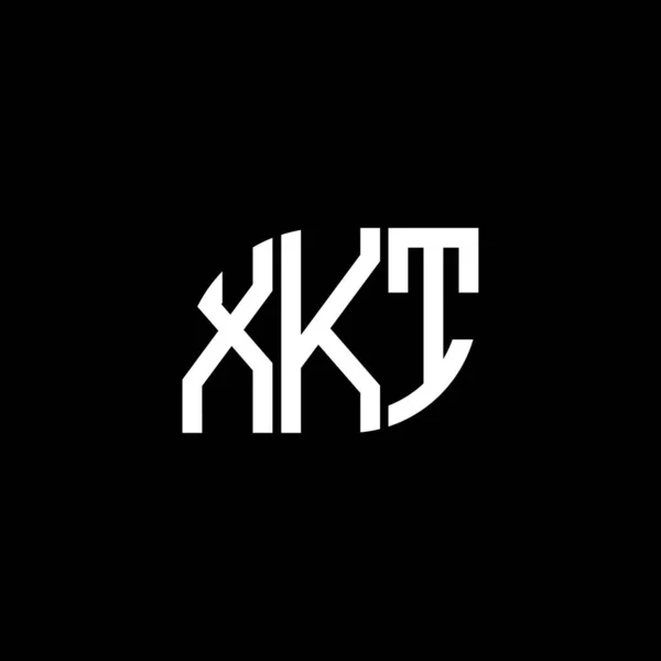 Xkt Letter Logo Design Black Background Xkt Creative Initials Letter — Stock Vector